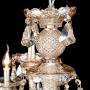 Ridgeyard 15 Lights Luxurious K9 Crystal Chandelier Candle Cognac Pendant Lamp Ceiling Lighting for Dining Living Room Bedroom Hallway Entry (15 Lights Cognac Color)
