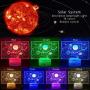 Menzee Solar System Night Light Universe Space Galaxy Night Light for Kids Bedroom Boys Girls Birthday