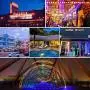 LUNSY RGB LED Light Strips with RF Remote, 32.8ft, Waterproof IP65,SMD 5050,Dimmable LED Flexible Strip Light for Interior, living room, bedroom, etc.