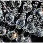 Crystal Rain Drop Chandelier Modern Flush Mount 2-Light Ceiling Light Fixture for Dining Room Bedroom Livingroom (2GU10 Bulbs)