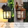Dusk to Dawn Sensor Outdoor Wall Lanterns, Exterior Wall Lights Fixture with E26 Base LED Bulb, Wall Mount Sconce Anti-Rust Waterproof Matte Black Wall Lamp with Clear Glass Shade for Garage Doorway