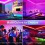 Onforu 50ft RGB LED Strip Lights, Music Synchronized Light Strip with 44 Keys Remote, Color Changing Room Lights with Timing, 5050 RGB Tape Light, DIY Multicolor Rope Light for Bedroom, TV, Party, Bar