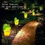 VGYVGYCC Garden Decor Solar Lights Outdoor - 2 Pack Cactus Stake Waterproof Landscape Lights Pathway Yard Lawn Walkway Decoration