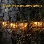 Solar String Lights Outdoor Waterproof 15 FT, Solar Powered Outdoor String Lights with 8 Bulbs, Backyard Lights Outdoor Good for Gardens, Porches or Yards