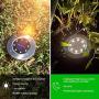 Solar Lights Outdoor, 8 LEDs Solar Ground Lights, Garden Lights Solar Powered Waterproof Solar Landscape Lights for Deck Lawn Pathway Yard Driveway Walkway(Daylight White, 10-Pack)