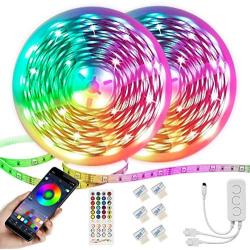 65.6FT/20M LED Strip Lights, Ultra-Long Dimmable RGB LED Strip, 5050 SMD 600 LEDs Color Changing Light Strip with APP Control and Remote, Music Sync Tape Lights for Bedroom,Kitchen,Dorm,Ceiling&TV