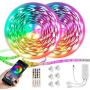 65.6FT/20M LED Strip Lights, Ultra-Long Dimmable RGB LED Strip, 5050 SMD 600 LEDs Color Changing Light Strip with APP Control and Remote, Music Sync Tape Lights for Bedroom,Kitchen,Dorm,Ceiling&TV