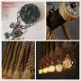 SUSUO Lighting Retro 6 Lamp Hemp Rope Chandelier Twisted Flaxen Rope Country Style Pendant Lights (#1)