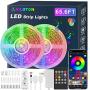 65.6ft/20M Led Strip Lights, Long Smart Music Sync 5050 RGB Color Changing Light Strip Bluetooth APP/IR Remote/Switch Box Control Rope Lights LED Lights for Bedroom,Party,Home Decoration,Festival