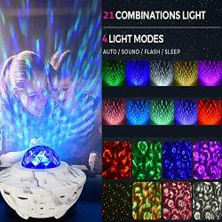 Star Projector Night Light, Galaxy Projector Lights with Bluetooth Speaker, 3 in 1 Music Starry Projector with LED Nebula Cloud Ocean Wave Projector Lights for Bedroom Adults Kids Christmas Gifts