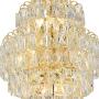 Hourglass Gold Pendant Chandelier 13'' Wide Modern Clear Crystal 9-Light Fixture for Dining Room House Foyer Kitchen Island Entryway Bedroom Living Room - Vienna Full Spectrum