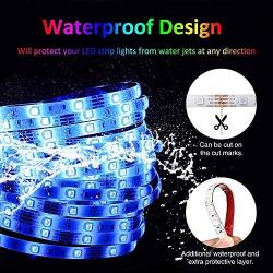 Inscrok 16.4ft LED Light Strips 5050 RGB Waterproof LED Strip Lights for Bedroom，Aesthetic Room Decor, Home Decorations