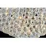 ONEKISS Crystal Chandelier Lights, Modern Raindrop Ceiling Light Fixture for Dining Room Bedroom Living Room, Luxury K9 Crystal Round Chrome Finish Pendant Chandelier Lighting 31'' (Silver)