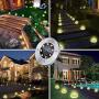 12 Pack Solar Ground Lights, LED Disk Lights Outdoor Waterproof Warm White Inground Landscape Lights for Patios Lawns Deck Gardens Pathways