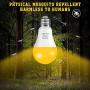 Amber Yellow LED Bug Light Bulb,ProPOW 7W Dusk to Dawn Bug Bulbs 40W Equivalent A19 Auto on/Off LED Bulbs Outdoor Bug Lights 580 Lumens Porch Lights(Non-Dimmable,E26,2200K,2 Pack)