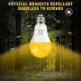 Amber Yellow LED Bug Light Bulb,ProPOW 7W Dusk to Dawn Bug Bulbs 40W Equivalent A19 Auto on/Off LED Bulbs Outdoor Bug Lights 580 Lumens Porch Lights(Non-Dimmable,E26,2200K,2 Pack)
