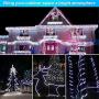 66Ft LED Rope Lights Outdoor 2 Pack Totally 132Ft, Daylight White 335 LEDs Waterproof Fairy String Light 8 Modes Flexible Dimmable Plug-in Twinkle Rope Lights for Bedroom Patio Wedding Christmas Party