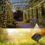Solar Rope Lights Outdoor Lychee 16.5ft 50LED Waterproof Solar Power String w/Light Outdoor Rope Lights Ideal for Home Garden Party Wedding Decoration (Warm White)