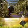 Solar Rope Lights Outdoor Lychee 16.5ft 50LED Waterproof Solar Power String w/Light Outdoor Rope Lights Ideal for Home Garden Party Wedding Decoration (Warm White)