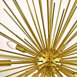 Maxax Sputnik Chandelier Gold Ceiling Lighting 7 Lights Pendant Lamp Fixture for Dining Room,Bedroom,Kitchen