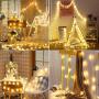 VIVAYO Snowflake String Lights Battery Operated, 40 LED 19.6FT Christmas Lights Fairy String Lights for Indoor Outdoor Lights for Bedroom Patio Wedding Party Christmas Home Decor (Warm White)