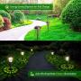 Solar Pathway Lights Outdoor, KOOPER Solar Lights Outdoor, 6 Pack Metal IP65 Waterproof Bright LED Solar Lights for Walkway Garden Yard Patio Decoration, White Light