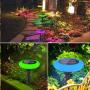 Solar Path Lights Outdoor,7 Color Solar Pathway Lights Outdoor Powered Lights Landscape Lighting Weatherproof Auto On/Off for Garden Lawn Patio Yard Walkway Sidewalk Driveway (Pack 4)