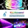 LED Strip Lights, YORMICK 32.8 feet Waterproof Flexible Tape Lights Color Changing 5050 RGB 300 LEDs Light Strips Kit with 44 Keys IR Remote Controller and 12V Power Adaptor for Home, Bedroom, Kitchen