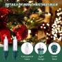 100 Count Mini Replacement Christmas Lights Bulbs 2.5 Volt Clear Glass Incandescent for Xmas String Lights Outdoor Indoor Holiday Party Decor, Warm White