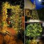 Solar String Lights Outdoor, 2-Packs 480LED Ultra Long Solar Fairy Lights 8 Modes Copper Wire Solar Powered Fairy Lights Outdoor Waterproof for Christmas Garden Yard Party Patio Tree (Warm White)