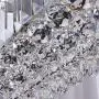 Wellmet Farmhouse Retangle Crystal Chandelier, 5-Light Modern Contemporary Linear Crystal Pendant Light, Hanging Dining Room Chandelier Ceiling Light Fixture for Living Room, Kitchen Island, L30”X W9”