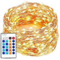 xtf2015 99FT 300LEDs String Lights, Waterproof Dimmable Decorative Fairy Lights with Remote Control, Christmas Lights with UL Listed for Bedroom, Patio, Wedding and Party, Christmas Tree, Warm White