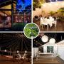 Byshun Outdoor Light Hanging Kit,Globe String Light Suspension Kit,164ft Stainless Steel Cable Light Guide Wire Rope with Turnbuckles and Hooks for Patio,Backyard Lighting Accessories