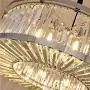 Meelighting Luxury Chrome Crystal Chandeliers Modern Contemporary Ceiling Lights Fixtures Pendant Lighting for Dining Room Living Room Chandelier W28''