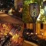 Solar Torch Lights Outdoor Dancing Flickering Flames Pack of 4 Piece Each 96 LED - Flame Solar Lights Outdoors Decorative Waterproof Garden Post Lamp with Solar Battery Powered for Patio