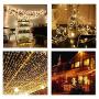 Indoor Outdoor String Lights, 30V Plug in 108 ft 300 LED Fairy String Lights 8 Modes Waterproof for Christmas Wedding Party Fastival (Warm White)