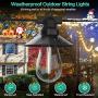 LED Outdoor String Lights 48FT Cafe Lights, Plastic Vintage Edison Bulbs,15 Sockets and Loops, Shatterproof and Waterproof, ETL&Commercial Grade, for Garden Backyard Christmas Party LED Outdoor String Lights 48FT Cafe Lights, Plastic Vintage Edison Bulbs,15 Sockets and Loops, Shatterproof and Waterproof, ETL&Commercial Grade, for Garden Backyard Christmas Party