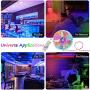 LED Strip Lights, 32.8ft Color Changing LED Strip Lights, 300 LEDs RGB Tape Lights with Bluetooth App Remote Controller, Waterproof Lights Strip Music Sync for TV, Bedroom, Party and Home Decoration