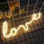 iceagle Love Neon Signs for Wall Decor,USB or Battery Decor Light,Neon Light for Bedroom,LED Neon Decorative Lights for Christmas,Party,Girls Living Room(Warm White)
