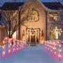 Christmas Candy Cane Pathway Lights Markers Holiday Walkway Lights Outdoor Ornaments Garden Stakes Set of 12 for Yard Lawn Xmas Outside Decorations