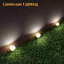 DenicMic Solar Ground Path Lights - 10 LED Solar String Pathway Lights Outdoor Waterproof ,Solar Powered Landscape Inground Lights for Yard Patio Garden Lawn Walkway Driveway, Bright 15 Lumens- White