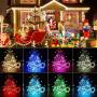 Auplf USB Christmas String Lights,33ft 100 LEDs Fairy String Lights 16 Colors Changing Twinkle Lights with Remote,String Lights with Timer Function for Wedding Halloween Christmas Festival