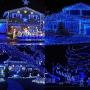 LJLNION 300 LED Christmas String Lights, 98.5FT Xmas Light 8 Lighting Modes, Plug in Waterproof Mini Lights for Outdoor Indoor Holiday Christmas Tree Wedding Party Bedroom Decorations (Blue)