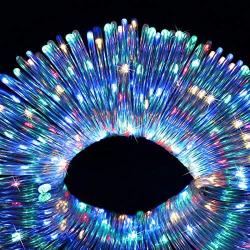 Solar Rope Lights Outdoor Waterproof 100 LED - 8 Modes 33ft Multicolor Fairy Tube Rope Strip Lights, Never Entangled Outdoor String Light Decor for Party Carnival Garden Patio Background Lighting