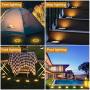 Aogist Solar Ground Lights,8 LED Solar Lights Outdoor Disk Lights Garden Lights Waterproof Patio Outdoor Light with Light Sensor for Lawn,Pathway,Yard,Driveway,Step and Walkway (Warm White)