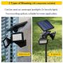 Motion Sensor Solar Light Outdoor, Dusk to Dawn Wireless Security LED Flood Light, 6000K Very Bright, Solar Powered Landscape spot Lights Waterproof for Garden/Driveway/Porch, EMANER (1-Pack)