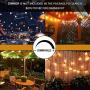 Svater Outdoor String Lights,100ft with 50 Dimmable Waterproof G40 LED Globe Bulbs - Clear Glass 1W 2700K Warm Glow for Indoor/Outdoor Hanging Lighting