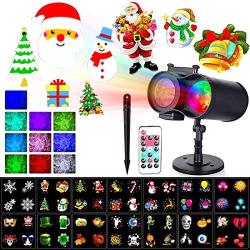 Xmas Decorations Clearance Outdoor Projector Lights with Color Changing Nebula Waterproof for House/Xmas/Party/Holiday - 16 Patterns & 10 Color Ocean Waves