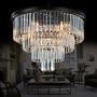 Meelighting 9 Lights Crystal Modern Contemporary Chandeliers Pendant Ceiling Light 4-Tier Chandelier Lighting for Dining Room Living Room Bedroom Girls Room Dia 23.6''