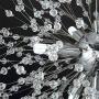 Modern LED Crystal Chandeliers 9 Lights Firework Pendant Lighting Fixtures for Bedroom Dining Room Restaurant(Chrome)